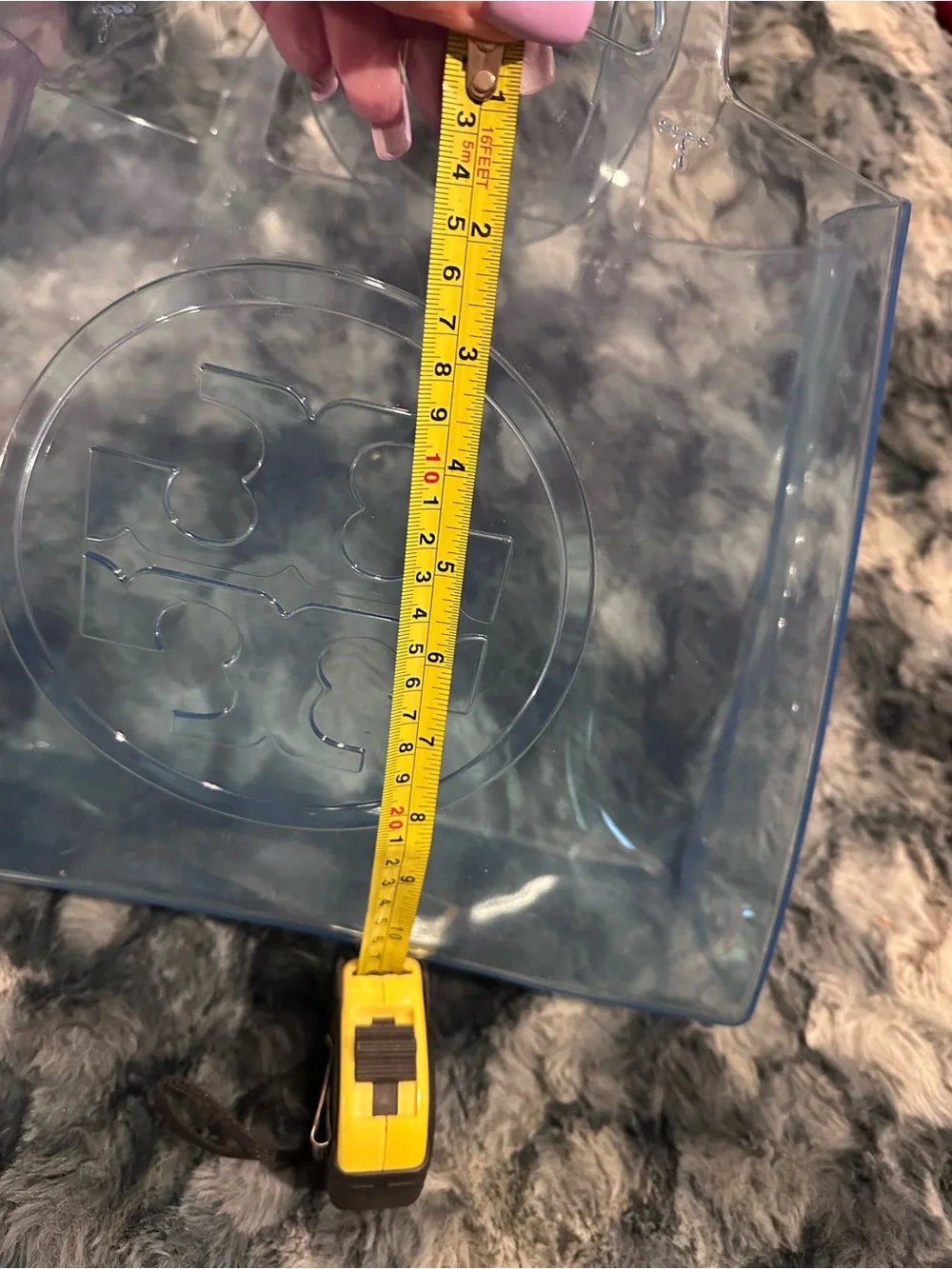 Tory Burch clear blue tote